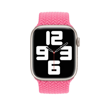 165mm Nylon Braided Watch Band For Apple Watch Ultra 49mm&Watch Ultra 2 49mm / Series 9&8&7 45mm / SE 3&SE 2&6&SE&5&4 44mm / 3&2&1 42mm(Pink) - Watch Bands by buy2fix | Online Shopping UK | buy2fix