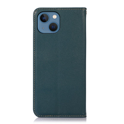 For iPhone 13 KHAZNEH Nappa Top Layer Cowhide Leather Phone Case(Green) - iPhone 13 Cases by buy2fix | Online Shopping UK | buy2fix