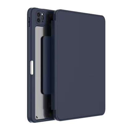 For iPad 10.2 2021 / 2020 / 2019 Mutural Jianshang Series Tablet Leather Smart Case(Dark Blue) by Mutural