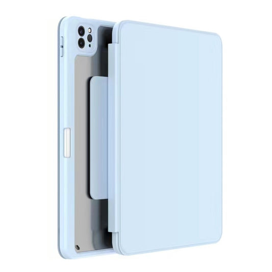 For iPad Pro 12.9 2022 / 2021 / 2020 / 2018 Mutural Jianshang Series Tablet Leather Smart Case(Sky Blue) by Mutural