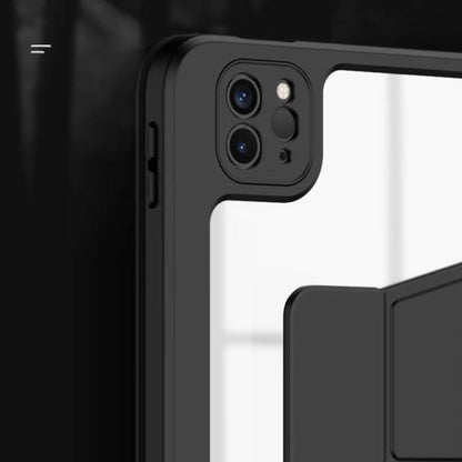 For iPad Pro 12.9 2022 / 2021 / 2020 / 2018 Mutural Jianshang Series Tablet Leather Smart Case(Black) by Mutural