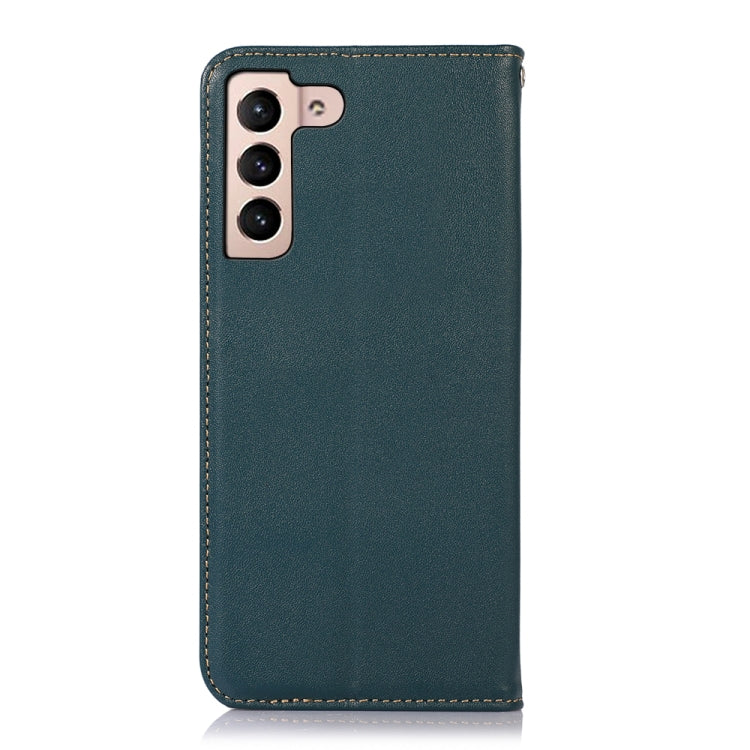 For Samsung Galaxy S22+ 5G KHAZNEH Nappa Top Layer Cowhide Leather Phone Case(Green) - Galaxy S22+ 5G Cases by buy2fix | Online Shopping UK | buy2fix