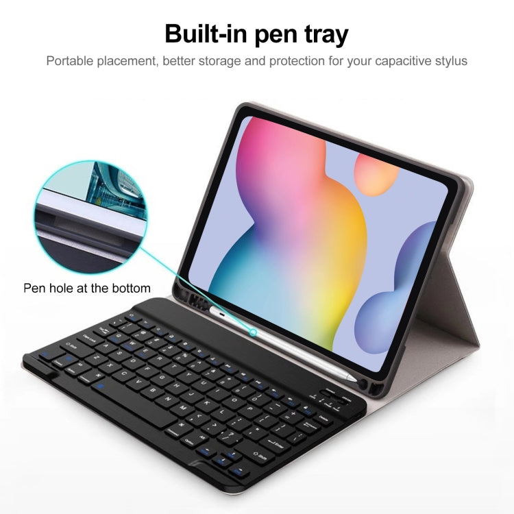 Square Cap Bluetooth Keyboard Leather Case with Pen Slot for Samsung Galaxy Tab S6 Lite(Black) - Samsung Keyboard by buy2fix | Online Shopping UK | buy2fix