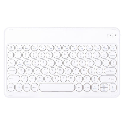 Round Cap Bluetooth Keyboard Leather Case with Pen Slot for Samsung Galaxy Tab S6 Lite, Specification:without Touchpad(Dark Blue+White Keyboard) - Samsung Keyboard by buy2fix | Online Shopping UK | buy2fix
