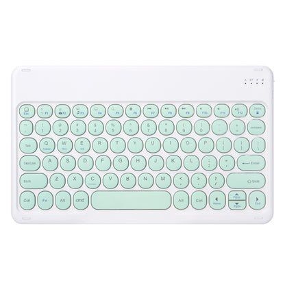 Round Cap Bluetooth Keyboard Leather Case with Pen Slot for Samsung Galaxy Tab S6 Lite, Specification:without Touchpad(Green+Green Keyboard) - Samsung Keyboard by buy2fix | Online Shopping UK | buy2fix