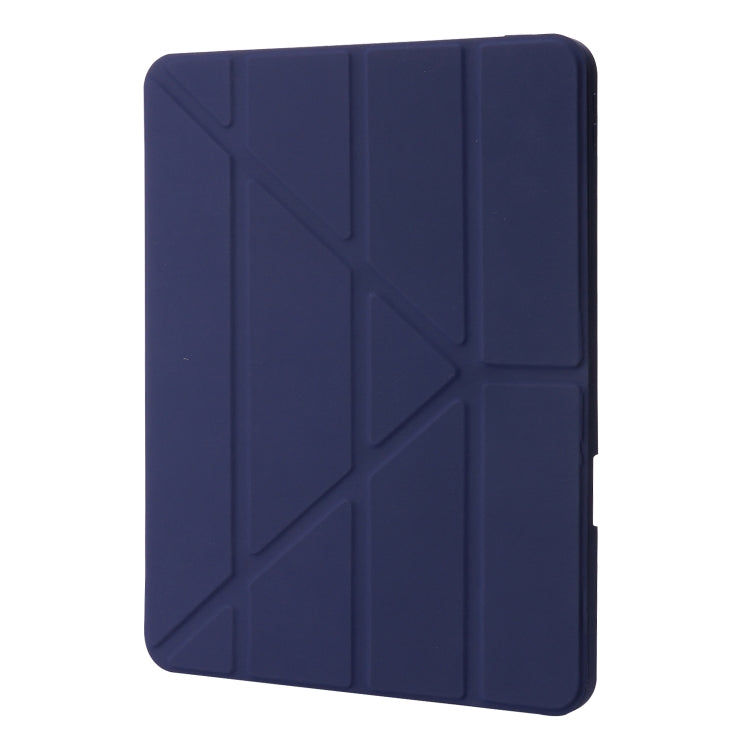 For iPad Air 13 2024 / iPad Pro 12.9 2022 / 2021 / 2020 / 2018 Deformation Transparent Acrylic Leather Tablet Case(Dark Blue) - iPad Pro 12.9 (2022/2021) Cases by buy2fix | Online Shopping UK | buy2fix