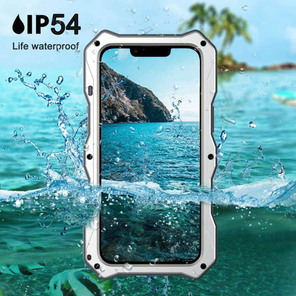For iPhone 13 Pro Metal + Silicone Sliding Camshield Holder Phone Case (Silver) - iPhone 13 Pro Cases by buy2fix | Online Shopping UK | buy2fix