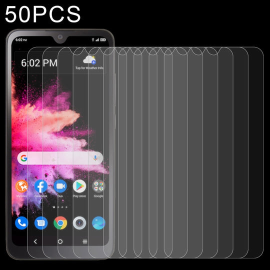 50 PCS 0.26mm 9H 2.5D Tempered Glass Film For TCL 30z T602DL