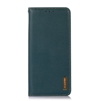 For Motorola Moto G52 4G KHAZNEH Nappa Top Layer Cowhide Leather Phone Case(Green) - Motorola Cases by buy2fix | Online Shopping UK | buy2fix