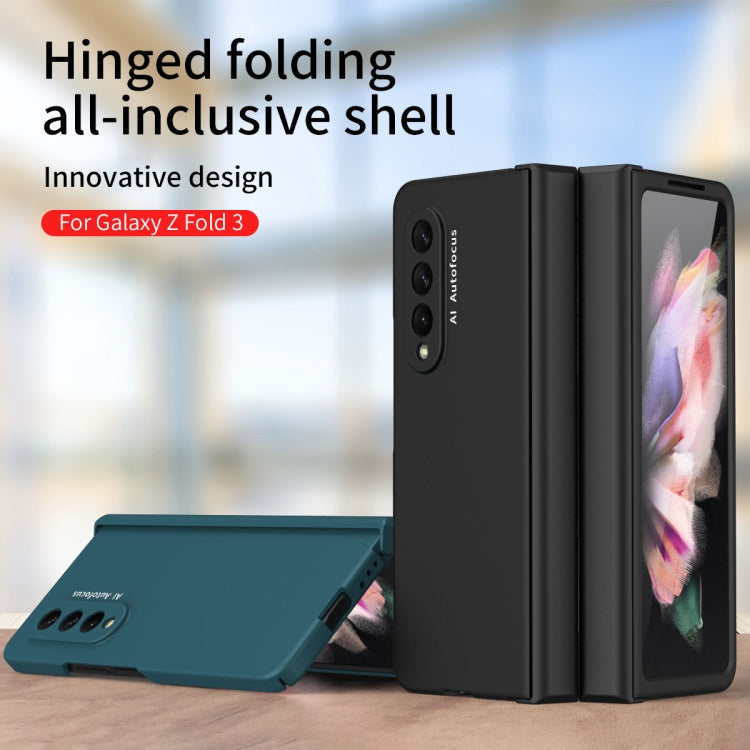 For Samsung Galaxy Z Fold3 5G 360 Full Body Hinge Flip Phone Case(Black) - Galaxy Phone Cases by buy2fix | Online Shopping UK | buy2fix