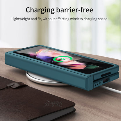 For Samsung Galaxy Z Fold3 5G 360 Full Body Hinge Flip Phone Case(Purple) - Galaxy Phone Cases by buy2fix | Online Shopping UK | buy2fix