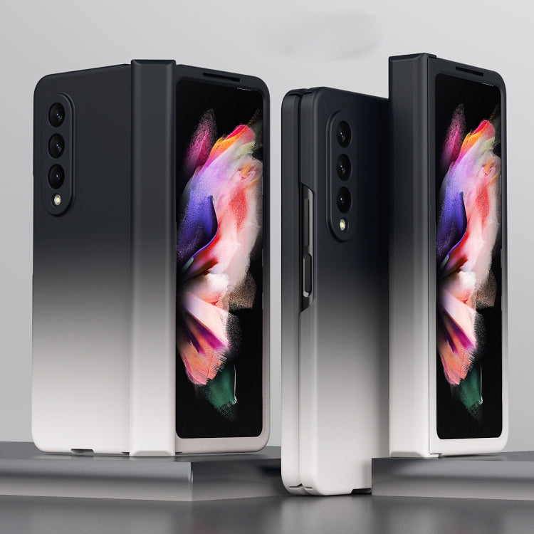 For Samsung Galaxy Z Fold3 5G Colorful Gradient Phone Case(Black White) - Galaxy Phone Cases by buy2fix | Online Shopping UK | buy2fix