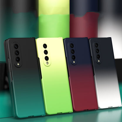 For Samsung Galaxy Z Fold3 5G Colorful Gradient Phone Case(Cyan) - Galaxy Phone Cases by buy2fix | Online Shopping UK | buy2fix