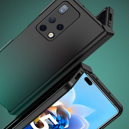 For Huawei Mate X2 Colorful Gradient Tempered Film Integrated Phone Case(Black White) - Huawei Cases by buy2fix | Online Shopping UK | buy2fix