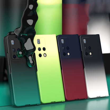 For Huawei Mate X2 Colorful Gradient Tempered Film Integrated Phone Case(Cyan) - Huawei Cases by buy2fix | Online Shopping UK | buy2fix