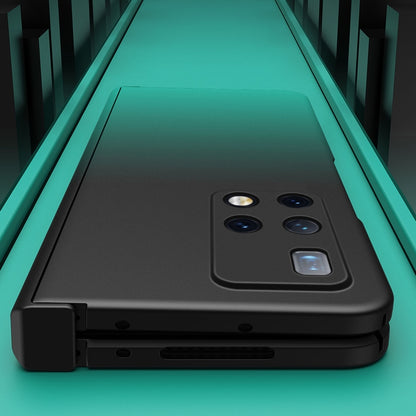 For Huawei Mate X2 Colorful Gradient Tempered Film Integrated Phone Case(Cyan) - Huawei Cases by buy2fix | Online Shopping UK | buy2fix