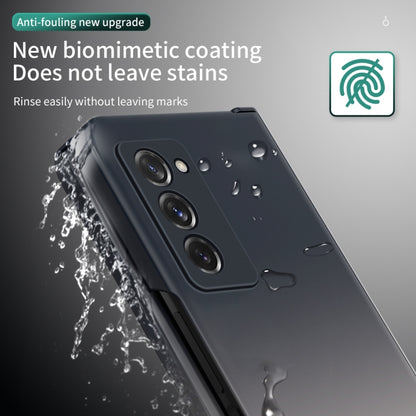 For Samsung Galaxy Z Fold2 5G Colorful Gradient Tempered Film Integrated Phone Case(Black White) - Galaxy Phone Cases by buy2fix | Online Shopping UK | buy2fix