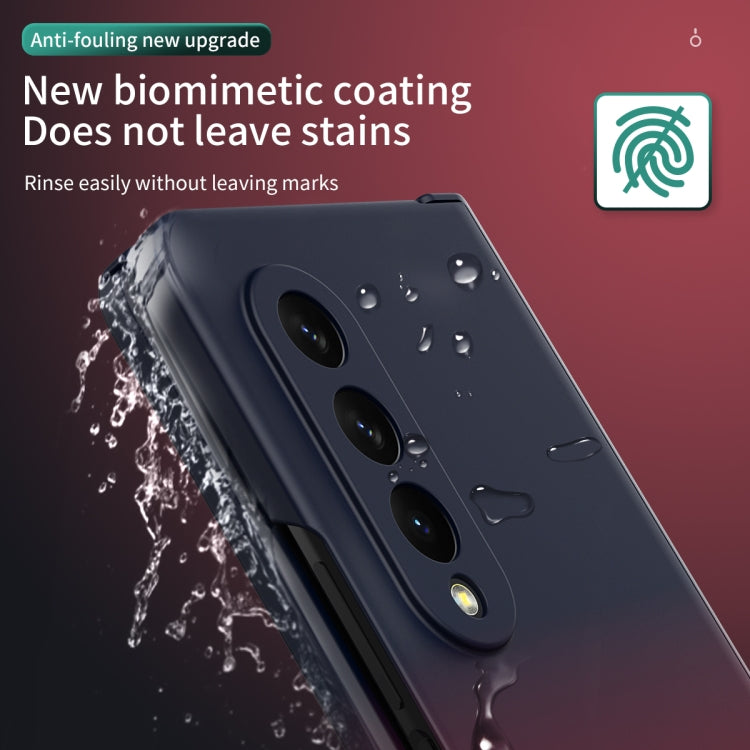 For Samsung Galaxy Z Fold3 5G Colorful Gradient Tempered Film Integrated Phone Case(Blue Red) - Galaxy Phone Cases by buy2fix | Online Shopping UK | buy2fix