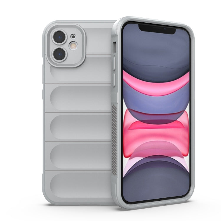 For iPhone 11 Magic Shield TPU + Flannel Phone Case (Grey) by buy2fix