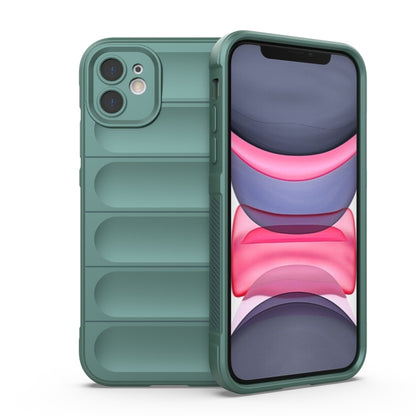 For iPhone 11 Magic Shield TPU + Flannel Phone Case (Dark Green) by buy2fix