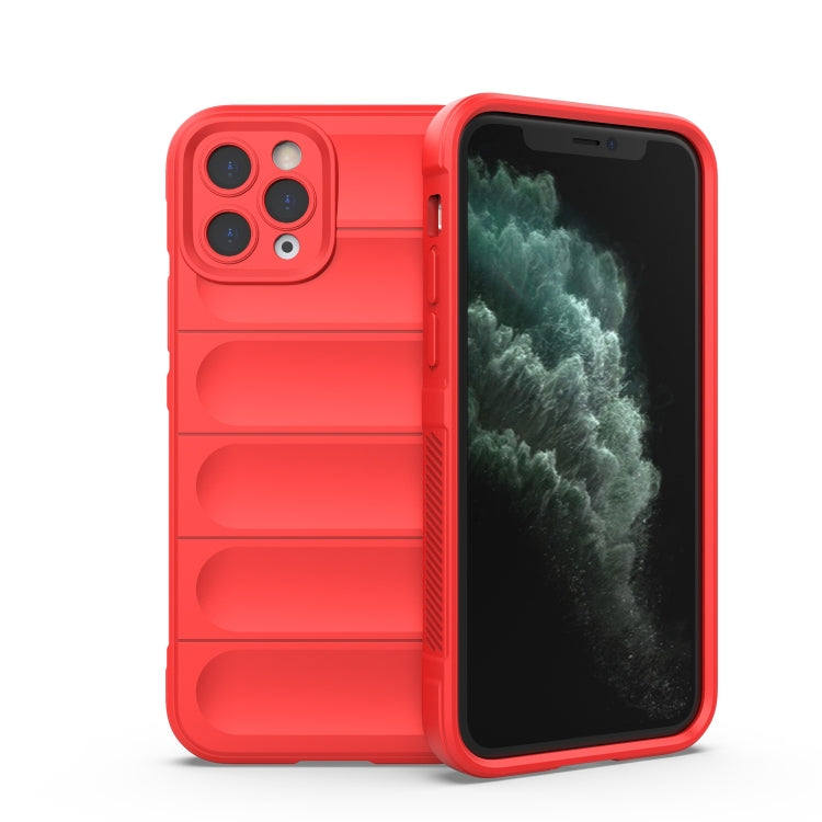 For iPhone 11 Pro Magic Shield TPU + Flannel Phone Case (Red) by buy2fix