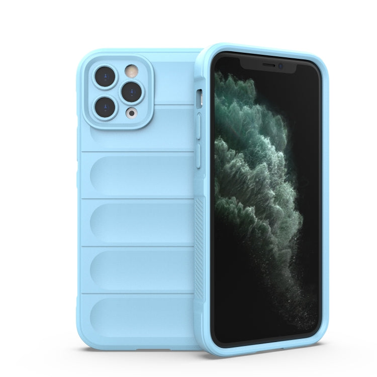 For iPhone 11 Pro Magic Shield TPU + Flannel Phone Case (Light Blue) by buy2fix