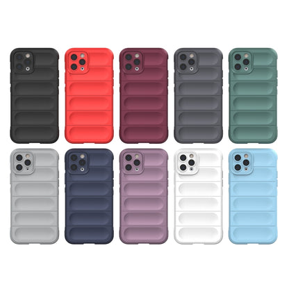 For iPhone 11 Pro Magic Shield TPU + Flannel Phone Case (Light Blue) by buy2fix