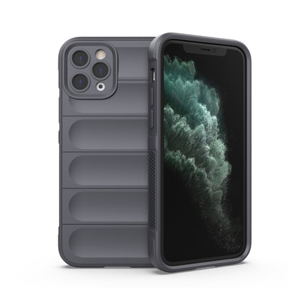 For iPhone 11 Pro Max Magic Shield TPU + Flannel Phone Case (Dark Grey) by buy2fix