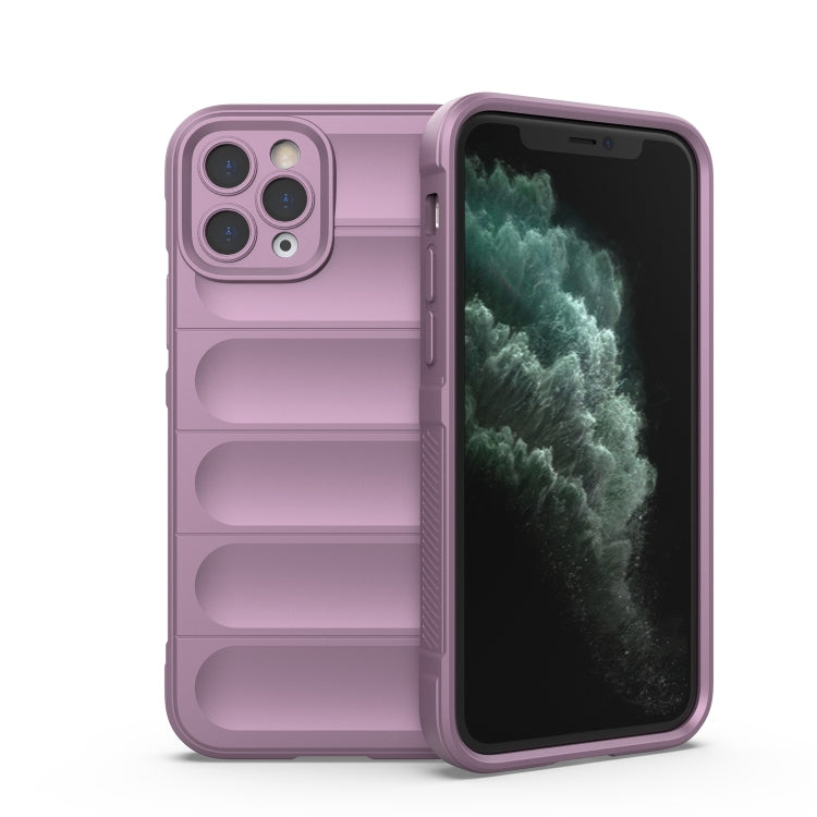 For iPhone 11 Pro Max Magic Shield TPU + Flannel Phone Case (Purple) by buy2fix