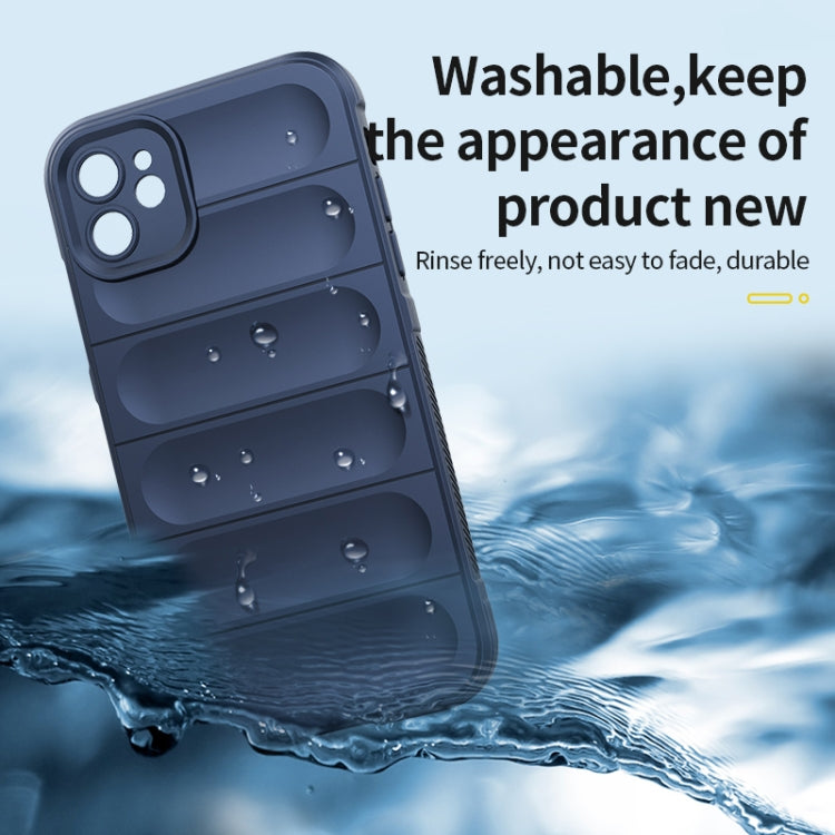 For iPhone 11 Pro Max Magic Shield TPU + Flannel Phone Case (Dark Blue) by buy2fix
