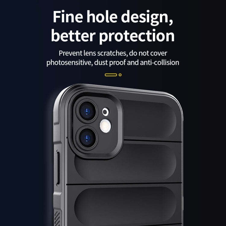 For iPhone 11 Pro Max Magic Shield TPU + Flannel Phone Case (Wine Red) by buy2fix