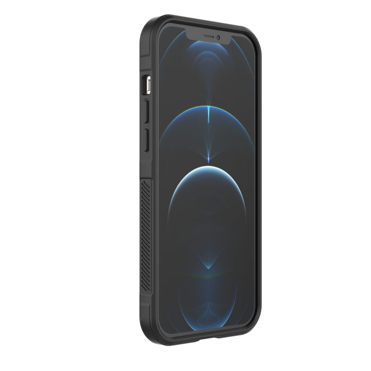 For iPhone 12 Pro Max Magic Shield TPU + Flannel Phone Case(Black) - iPhone 12 Pro Max Cases by buy2fix | Online Shopping UK | buy2fix