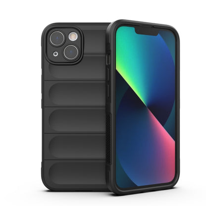 For iPhone 13 Magic Shield TPU + Flannel Phone Case(Black) by buy2fix