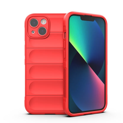 For iPhone 13 Magic Shield TPU + Flannel Phone Case(Red) by buy2fix