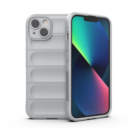 For iPhone 13 Magic Shield TPU + Flannel Phone Case(Grey) by buy2fix