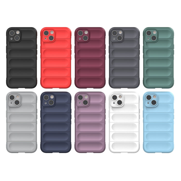 For iPhone 13 Magic Shield TPU + Flannel Phone Case(Grey) by buy2fix
