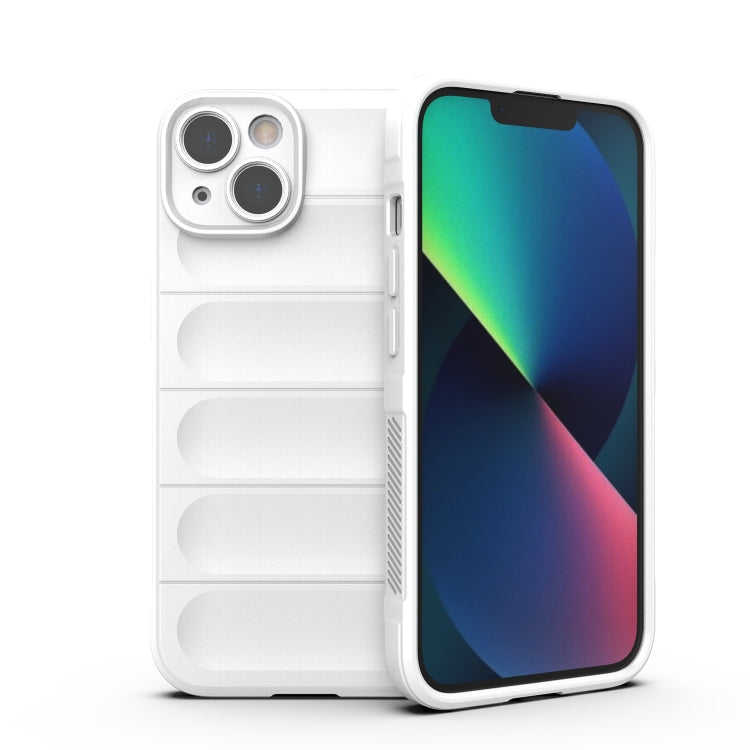 For iPhone 13 Magic Shield TPU + Flannel Phone Case(White) by buy2fix