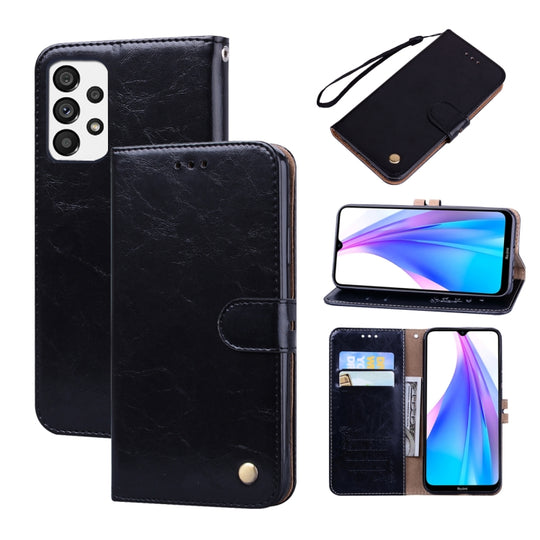 For Samsung Galaxy A23 / M23 / F23 Oil Wax Texture Leather Phone Case(Black)