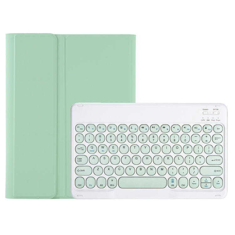 YA610B Candy Color Skin Feel Texture Round Keycap Bluetooth Keyboard Leather Case For Samsung Galaxy Tab S6 Lite 10.4 inch SM-P610 / SM-P615(Light Green) - Samsung Keyboard by buy2fix | Online Shopping UK | buy2fix
