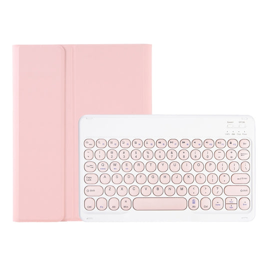 YA700B Candy Color Skin Feel Texture Round Keycap Bluetooth Keyboard Leather Case For Samsung Galaxy Tab S8 11 inch SM-X700 / SM-X706 & S7 11 inch SM-X700 / SM-T875(Pink) by buy2fix
