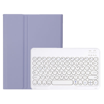 YA700B Candy Color Skin Feel Texture Round Keycap Bluetooth Keyboard Leather Case For Samsung Galaxy Tab S8 11 inch SM-X700 / SM-X706 & S7 11 inch SM-X700 / SM-T875(Purple) - Samsung Keyboard by buy2fix | Online Shopping UK | buy2fix