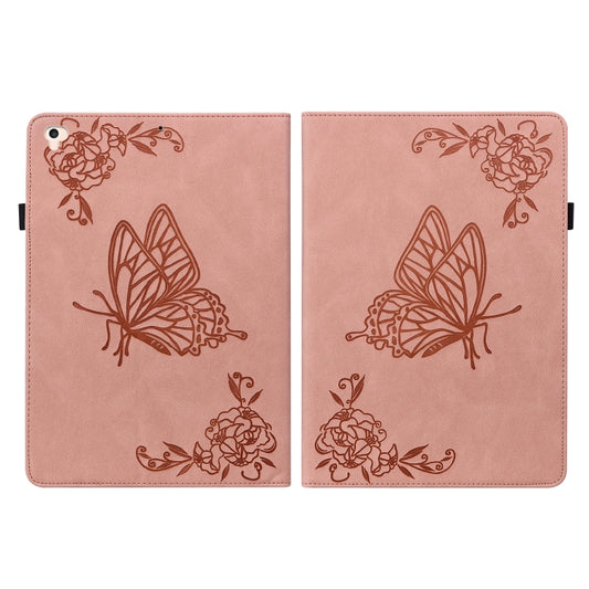 Butterfly Flower Embossed Leather Tablet Case For iPad 9.7 inch 2017 / 2018(Rose Gold) - iPad 9.7 (2018) & (2017) Cases by buy2fix | Online Shopping UK | buy2fix