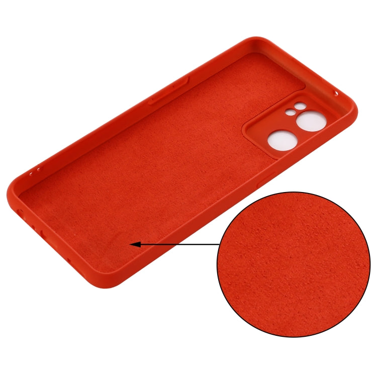 For OPPO Reno7 5G Global / Find X5 Lite Pure Color Liquid Silicone Shockproof Full Coverage Phone Case(Red) - OPPO Cases by buy2fix | Online Shopping UK | buy2fix