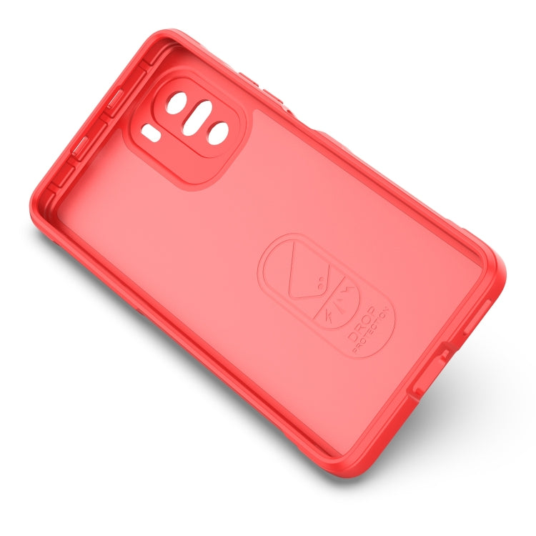 For Xiaomi Redmi K40 Magic Shield TPU + Flannel Phone Case(Wine Red) by buy2fix