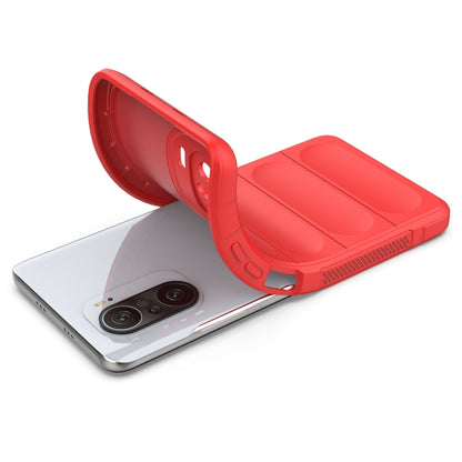 For Xiaomi Redmi K40 Magic Shield TPU + Flannel Phone Case(Wine Red) by buy2fix