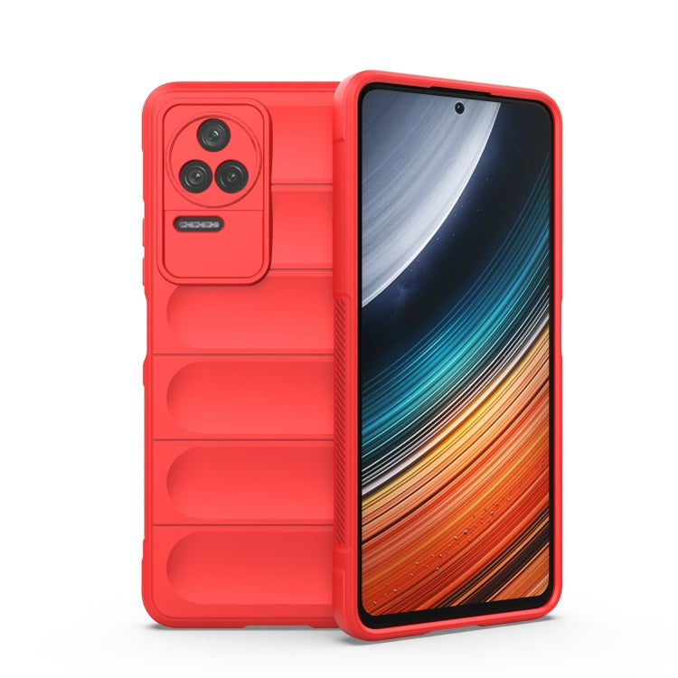 For Xiaomi Redmi K40S Magic Shield TPU + Flannel Phone Case(Red) by buy2fix