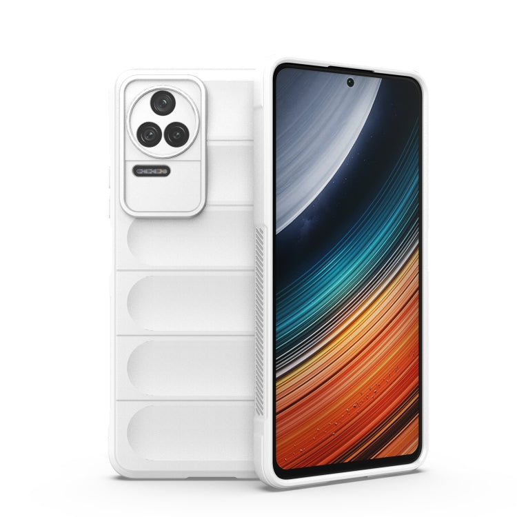 For Xiaomi Redmi K40S Magic Shield TPU + Flannel Phone Case(White) - Xiaomi Cases by buy2fix | Online Shopping UK | buy2fix