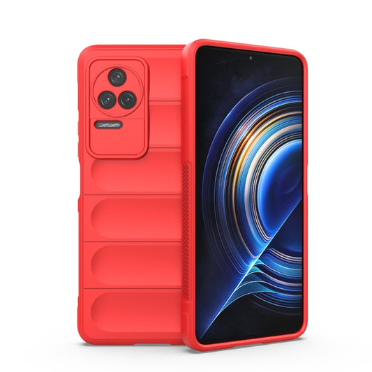 For Xiaomi Redmi K50 Pro Magic Shield TPU + Flannel Phone Case(Red) - Xiaomi Cases by buy2fix | Online Shopping UK | buy2fix