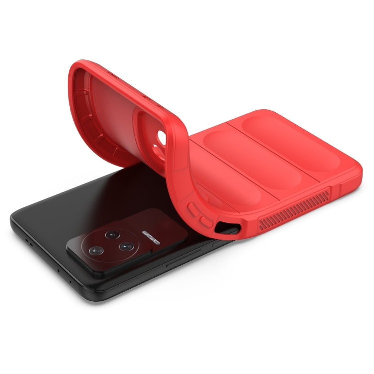 For Xiaomi Redmi K50 Pro Magic Shield TPU + Flannel Phone Case(Red) - Xiaomi Cases by buy2fix | Online Shopping UK | buy2fix