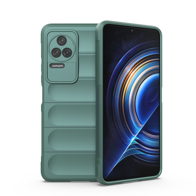 For Xiaomi Redmi K50 Pro Magic Shield TPU + Flannel Phone Case(Dark Green) - Xiaomi Cases by buy2fix | Online Shopping UK | buy2fix